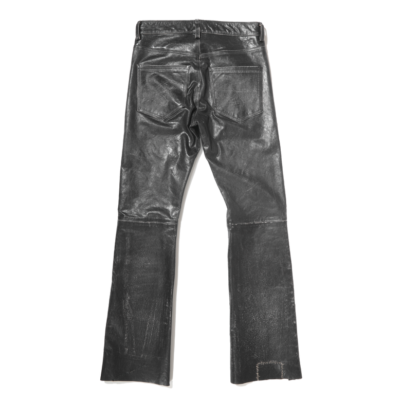 Enfants Riches Deprimes Crust Repaired Leather Flare Jeans