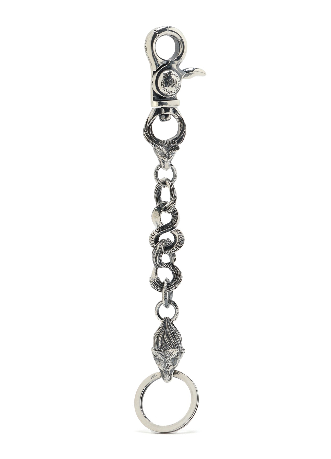 Yohji Yamamoto Silver 950 Wolf Keychain – Mosaique d'Art