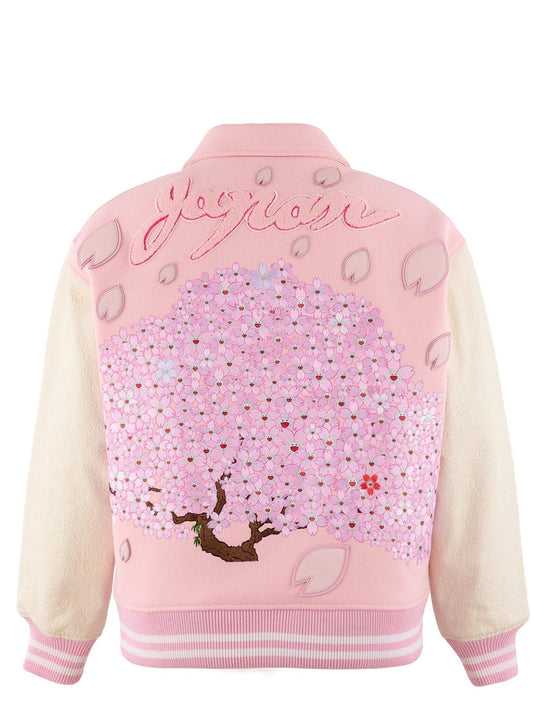 Mononoke made Varsity Jacket Pink Sakura