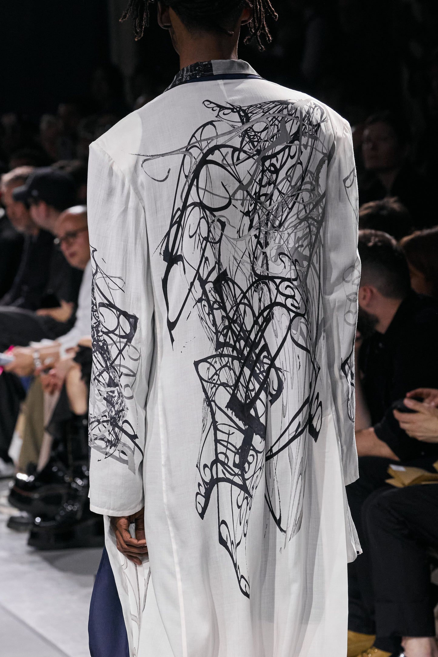 Yohji Yamamoto Unbalanced Print Jacket