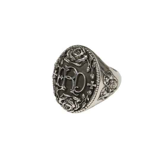 Enfants Riches Déprimés Rose And Cross Crest Ring – detail