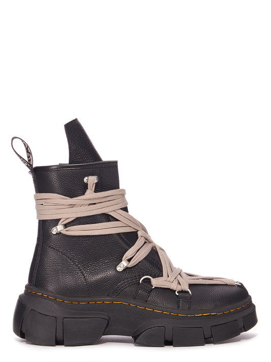 Dr. Martens x Rick Owens 1460 DMXL Mega Lace Boot in Black Cow Leather