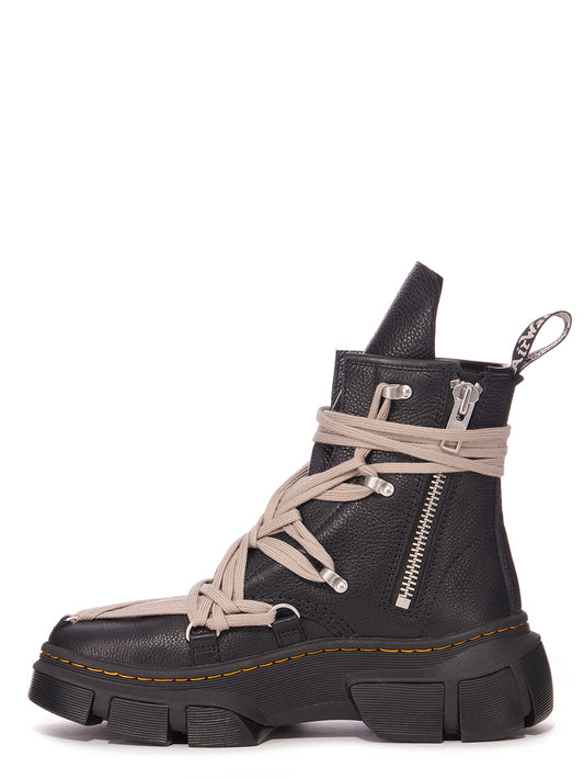 Dr. Martens x Rick Owens 1460 DMXL Mega Lace Boot in Black Cow Leather