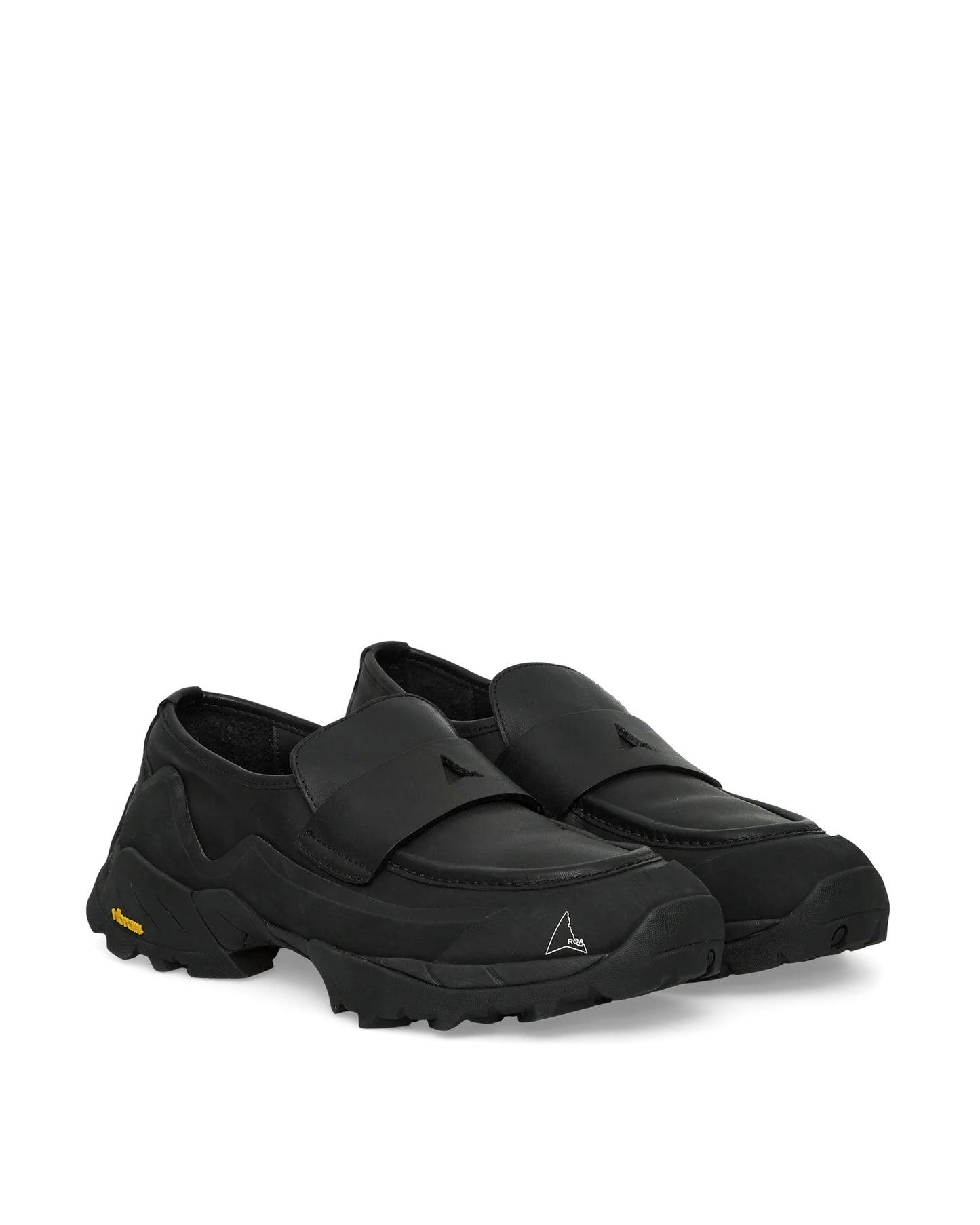 ROA Black Loafer Low-top Shoes