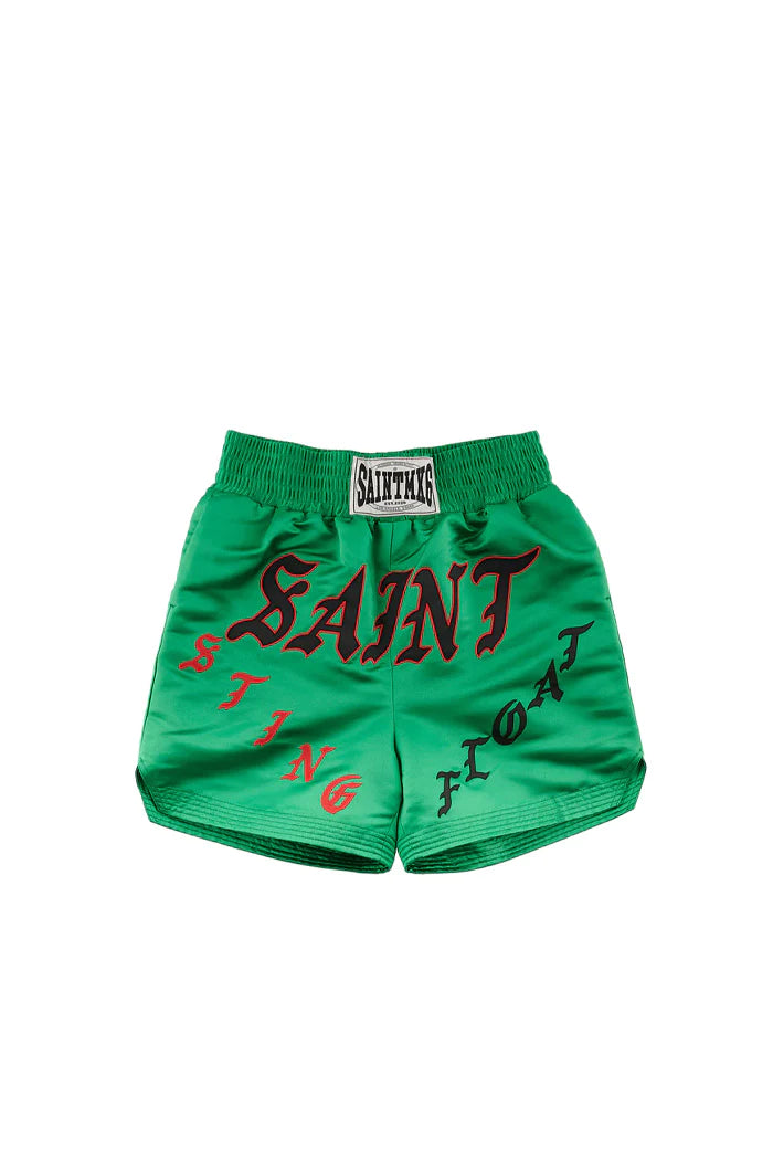 Saint Michael Green Boxing Shorts – Mosaique d'Art