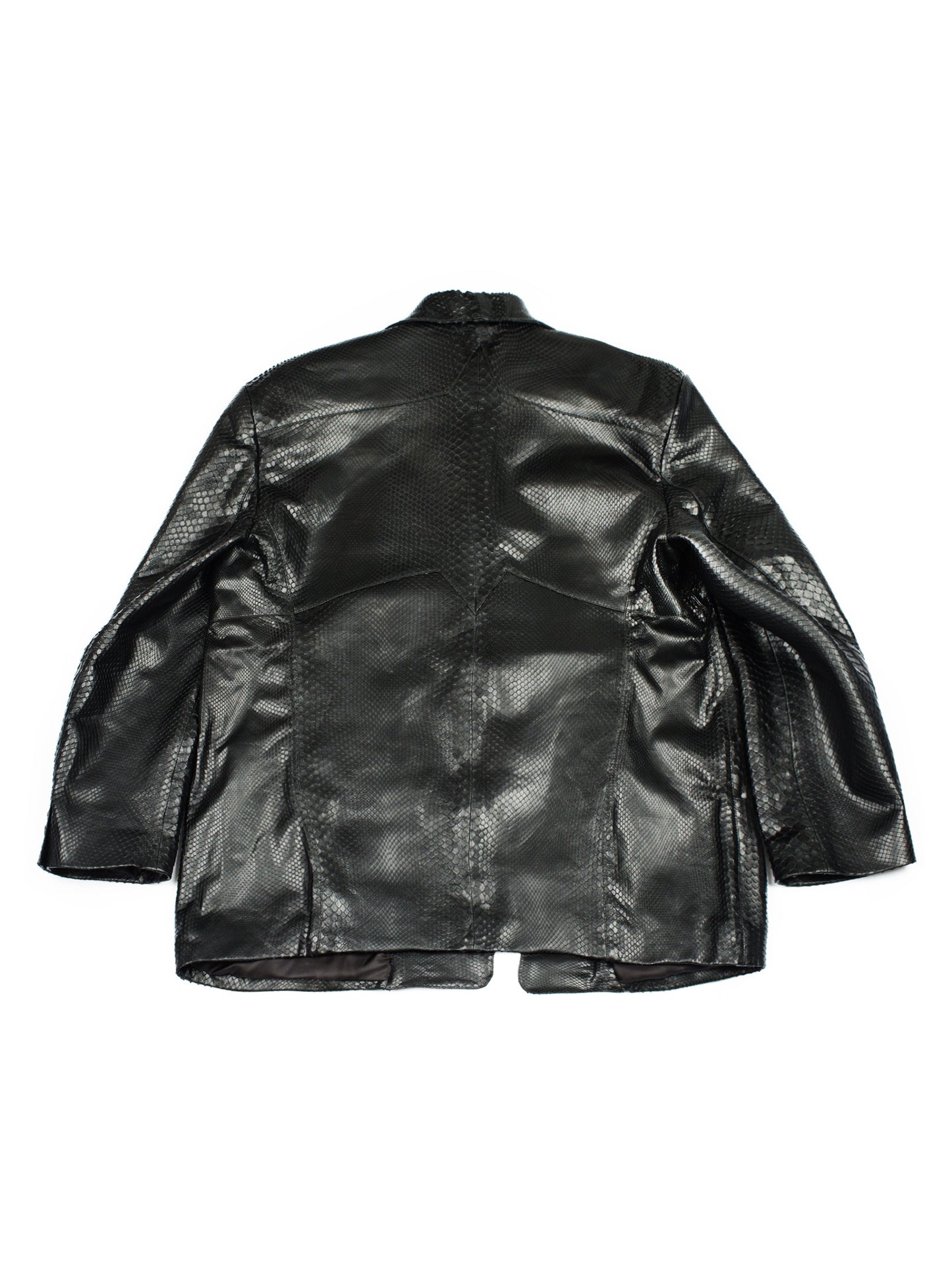 Enfants Riches Deprimes Go To Dallas And Take A Left Python Leather Blazer