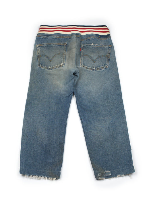 Greg Lauren Blue Distressed Jeans