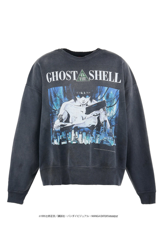 Saint Michael Ghost in the Shell Black Crewneck
