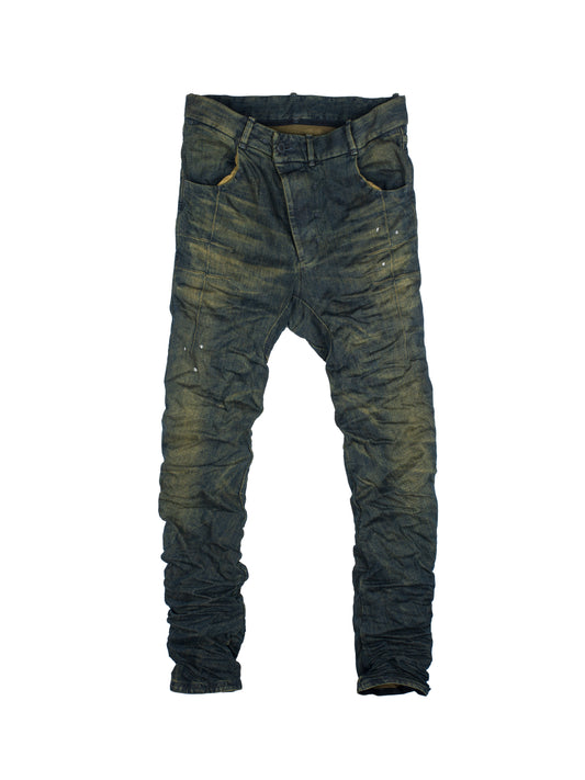 Boris Bidjan Saberi P13 TF Dirty Dark Denim Stone Wash Jeans