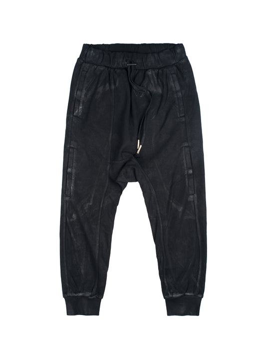 Boris Bidjan Saberi LongJohn3 RF Black Vinyl Coated Pants