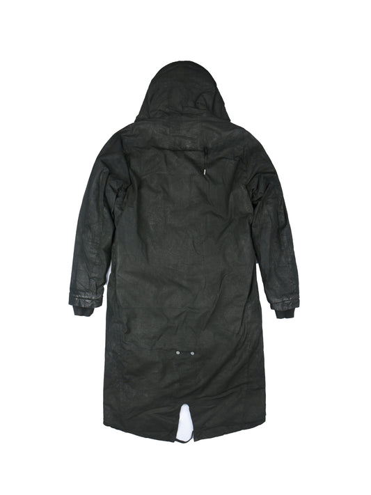 Boris Bidjan Saberi Parka Fishtail1 Black Vinyl Coated