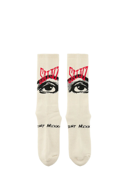 Saint Michael Eye Socks Ecru