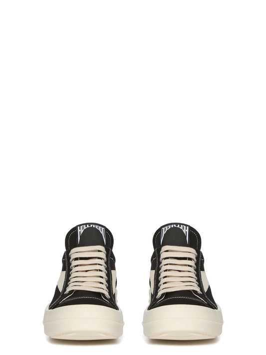 Rick Owens DRKSHDW Hollywood Vintage Sneaks in Black and Milk