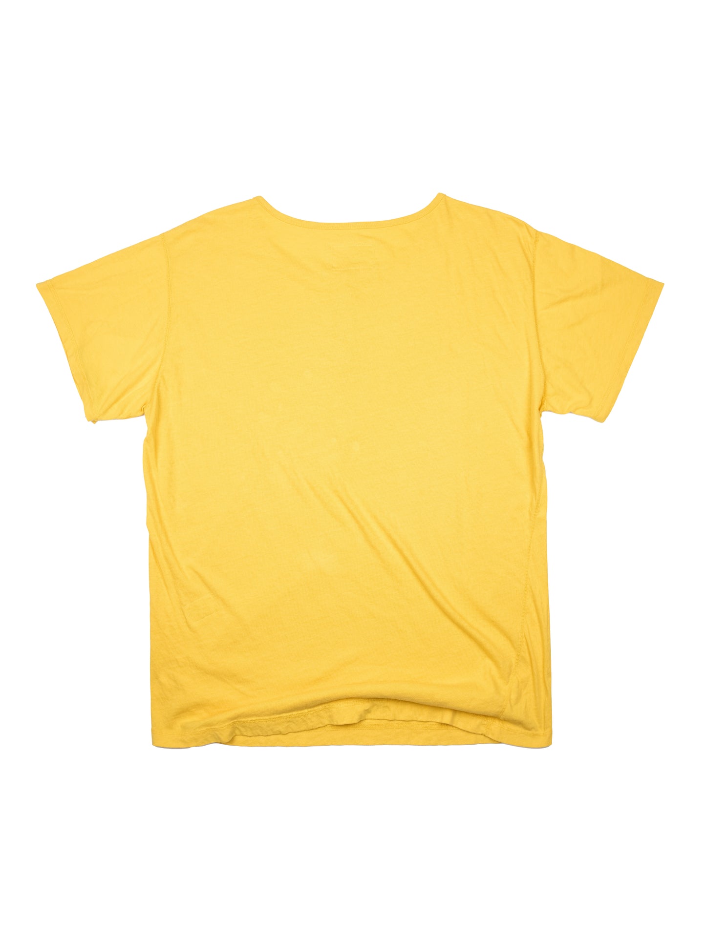 Greg Lauren Yellow Short Sleeve Henley Tee