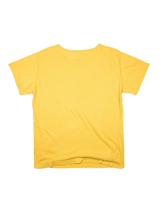 Greg Lauren Yellow Short Sleeve Henley Tee