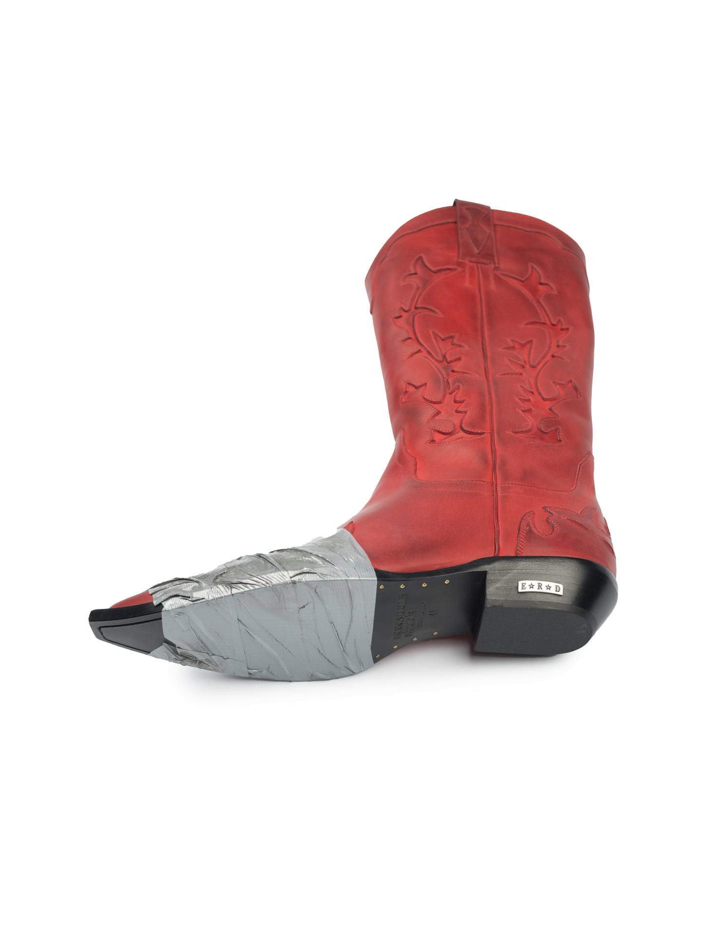 Enfants Riches Deprimes Red Duct Tape Cowboy Boots