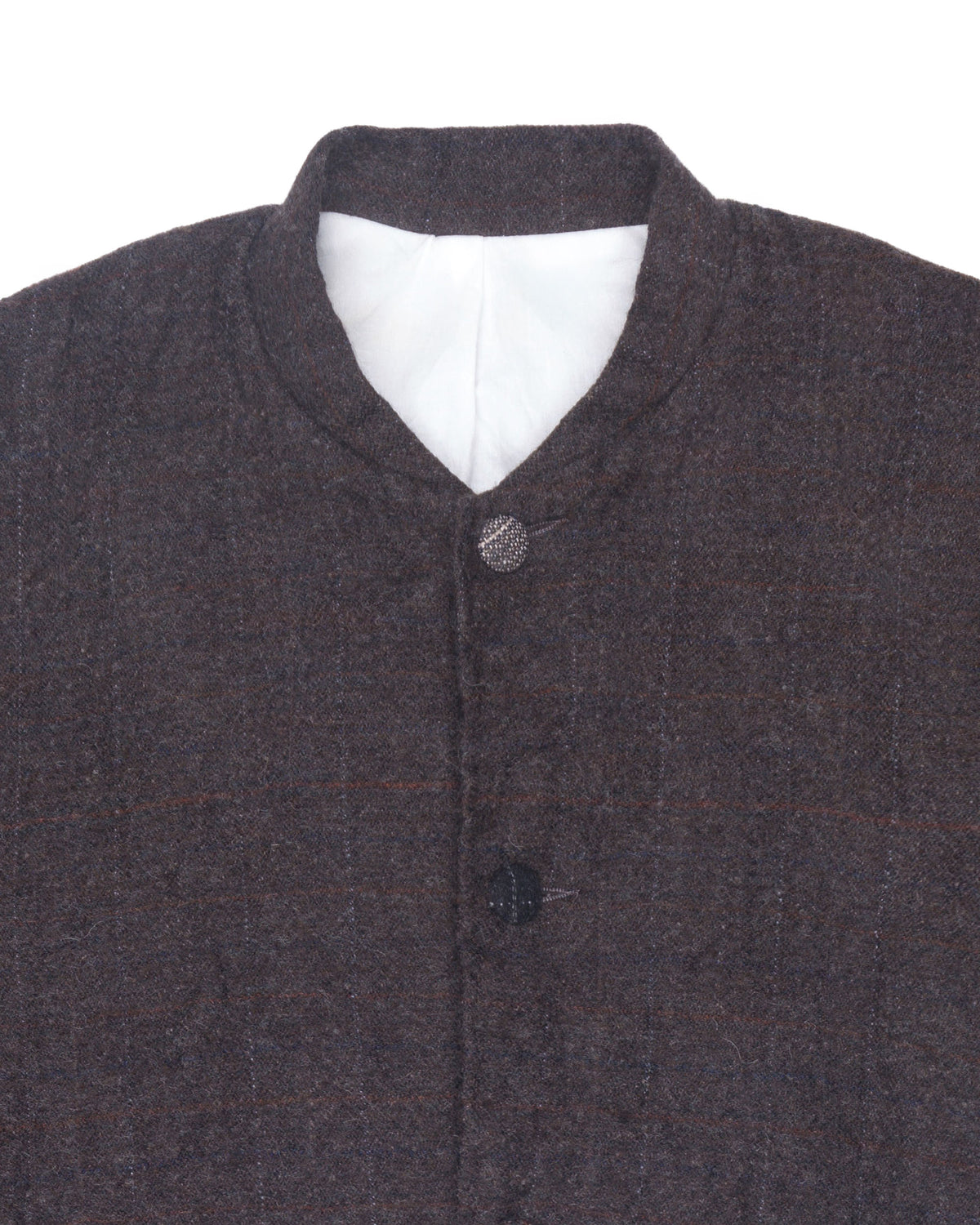 Nosapluna Loose Fit Buttoned Jacket Wool Silk Brown Red