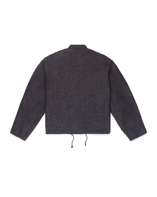 Nosapluna Loose Fit Buttoned Jacket Wool Silk Brown Red