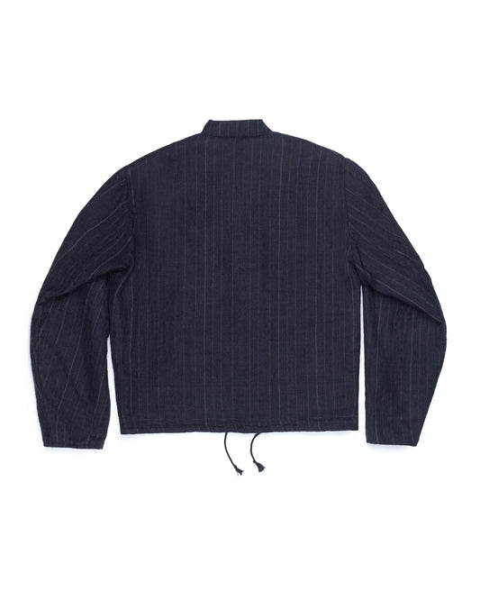 Nosapluna Loose Fit Buttoned Jacket Wool Silk Blue