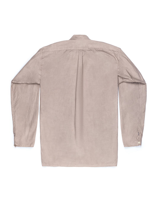 Nosapluna 3 Button No Collar Shirt Brown Grey