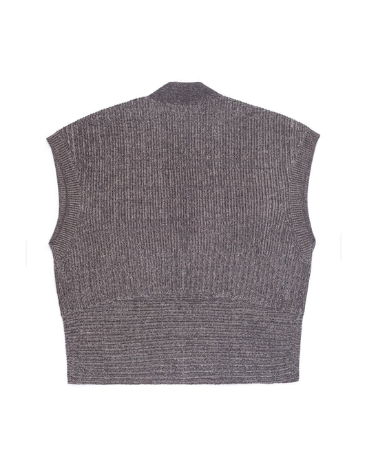 Ziggy Chen Oversized Cashmere Sleeveless Sweater Grey
