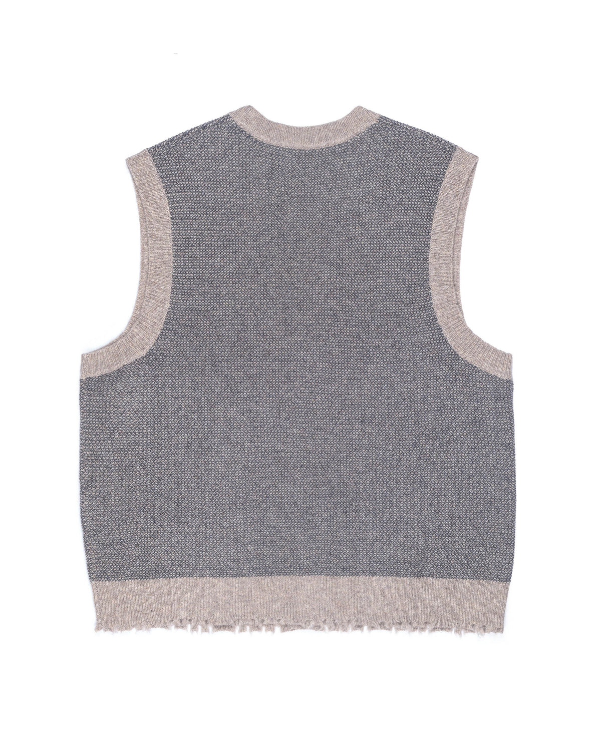 Ziggy Chen Cashmere Sleeveless Cardigan Light Grey