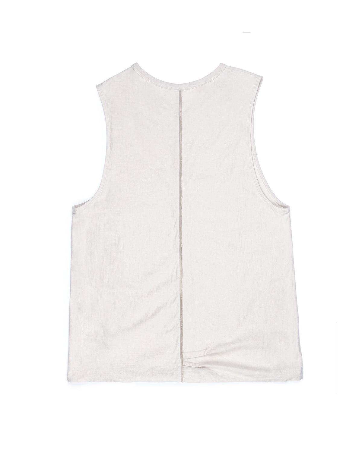 Ziggy Chen Center Seamed Tank Top Off White