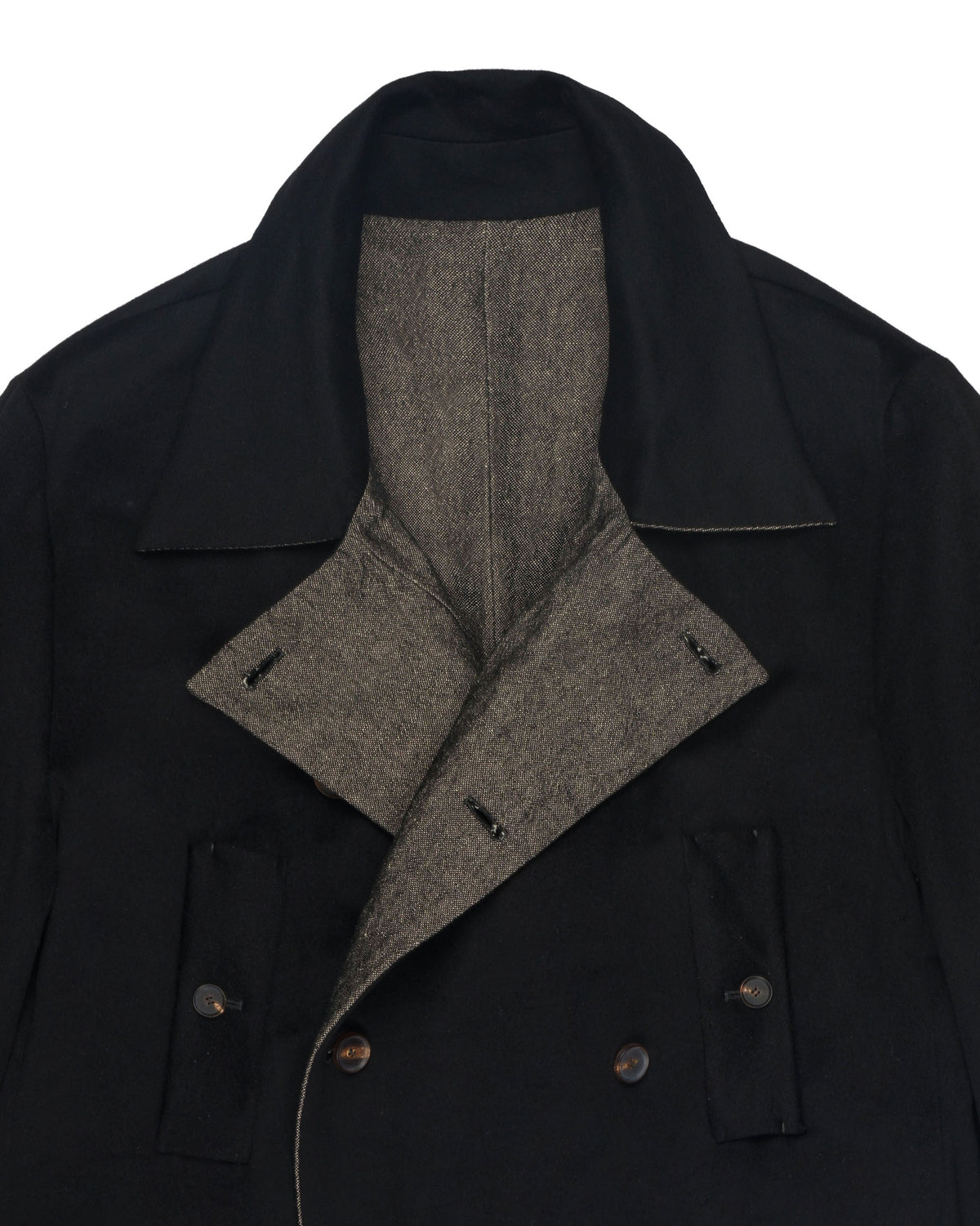 K'ANG Dual Mid-Fit Reversible Coat Sun-Rising Dyed Black / Dark Grey