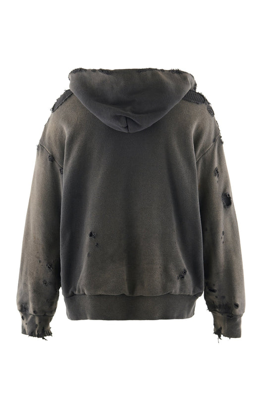 Saint Michael Double Face Hoodie Black