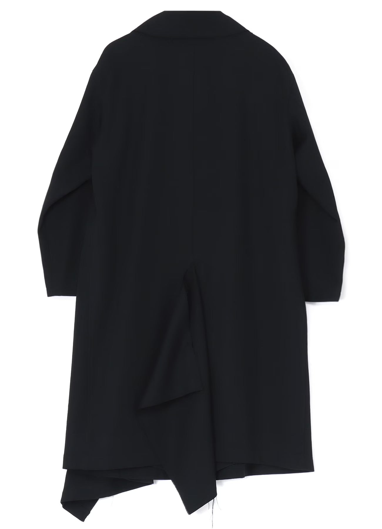 Yohji Yamamoto Wool Gabardine Left Flap Panel Coat