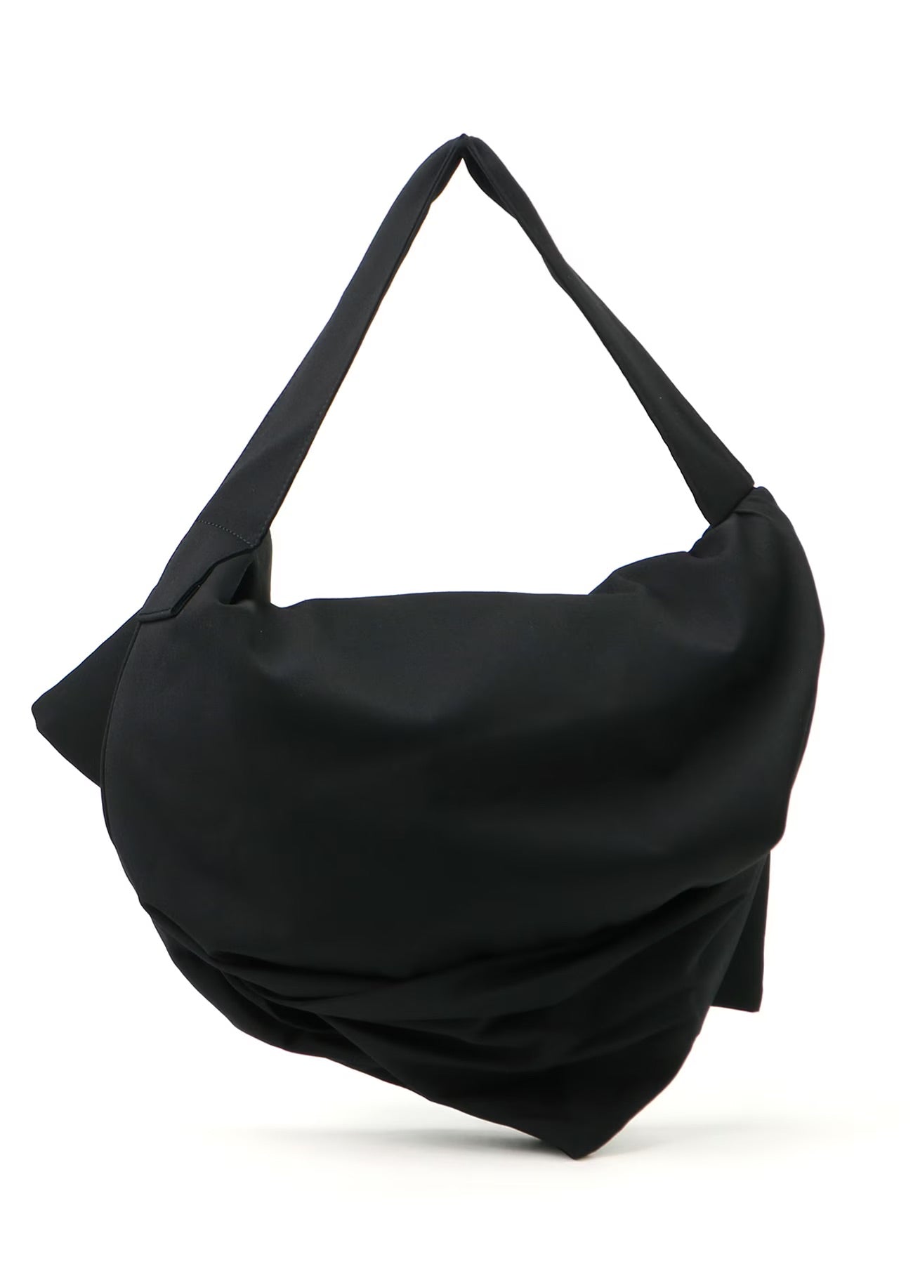 Yohji Yamamoto Scrunched Wool Gabardine Shoulder Bag
