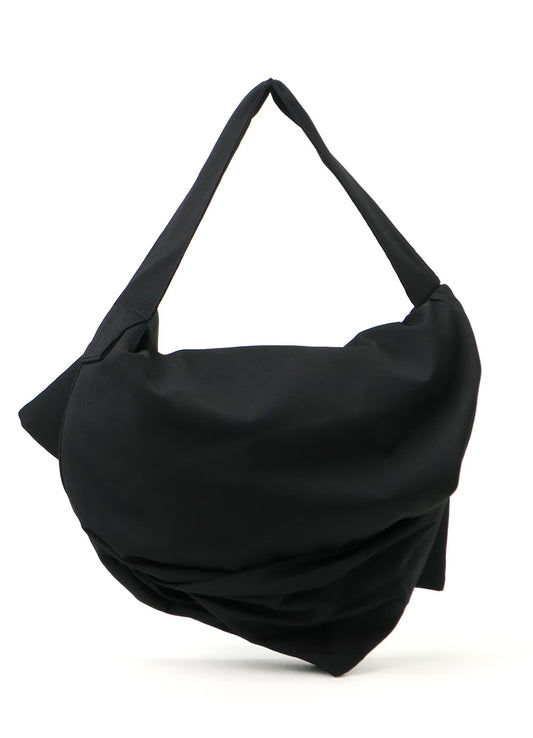 Yohji Yamamoto Scrunched Wool Gabardine Shoulder Bag