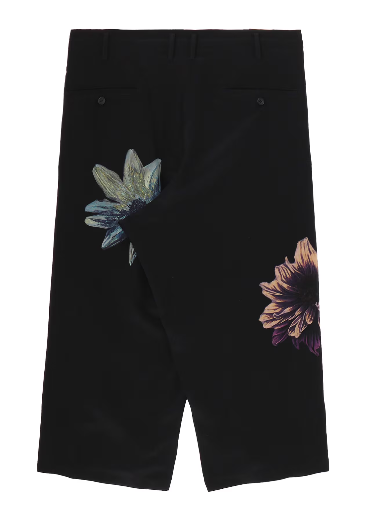 Yohji Yamamoto Flower Designed Print Wide Pants