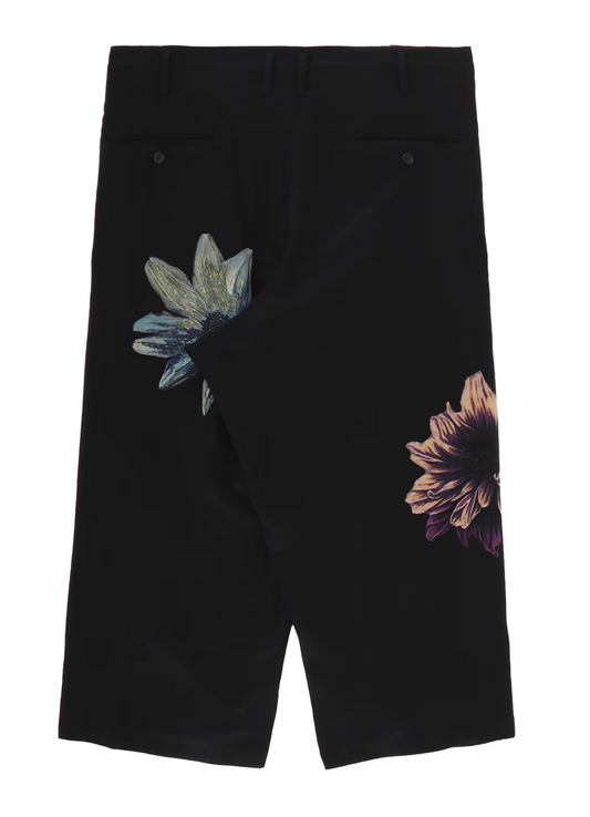 Yohji Yamamoto Flower Designed Print Wide Pants