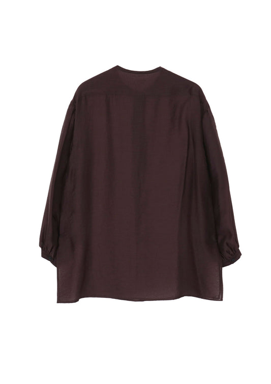 Yohji Yamamoto Lawn Gather Sleeve Stand Blouse