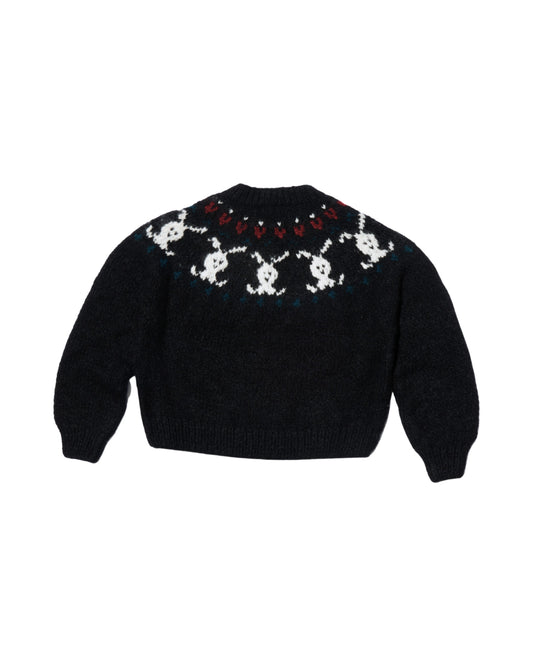 Paly Hollywood Fair Isle Bunny alpaca sweater dark navy – back