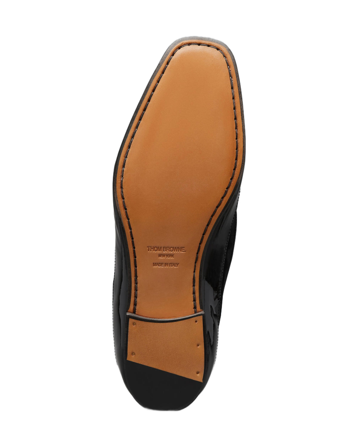 Thom Browne Patent Leather and Suede Opera Ballerinas Black – leather sole