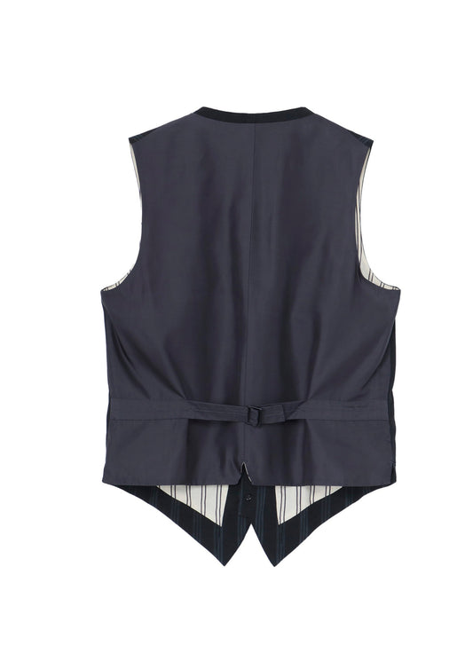 Yohji Yamamoto Pigment Dyed Stripe Cotton Vest