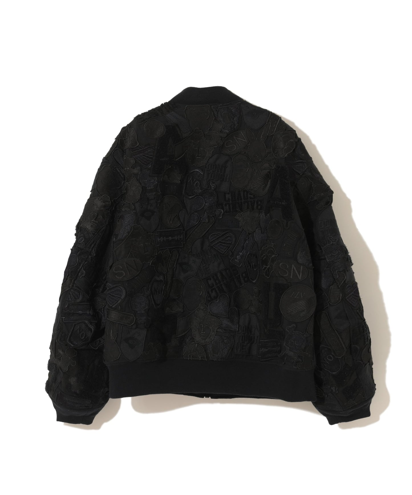 Undercover Black Patched Bomber Jacket