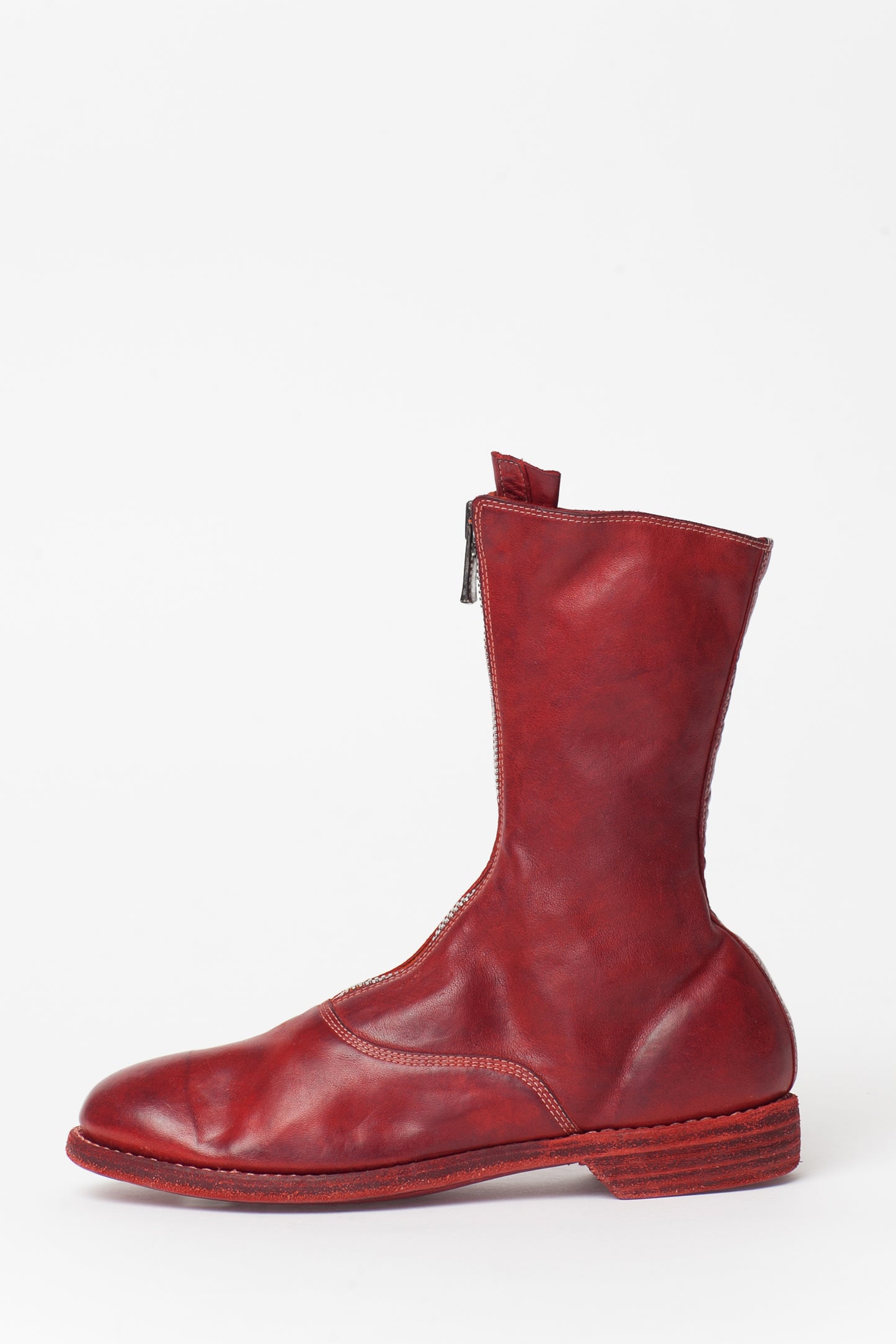 Guidi Red Front Zip 310 Boots