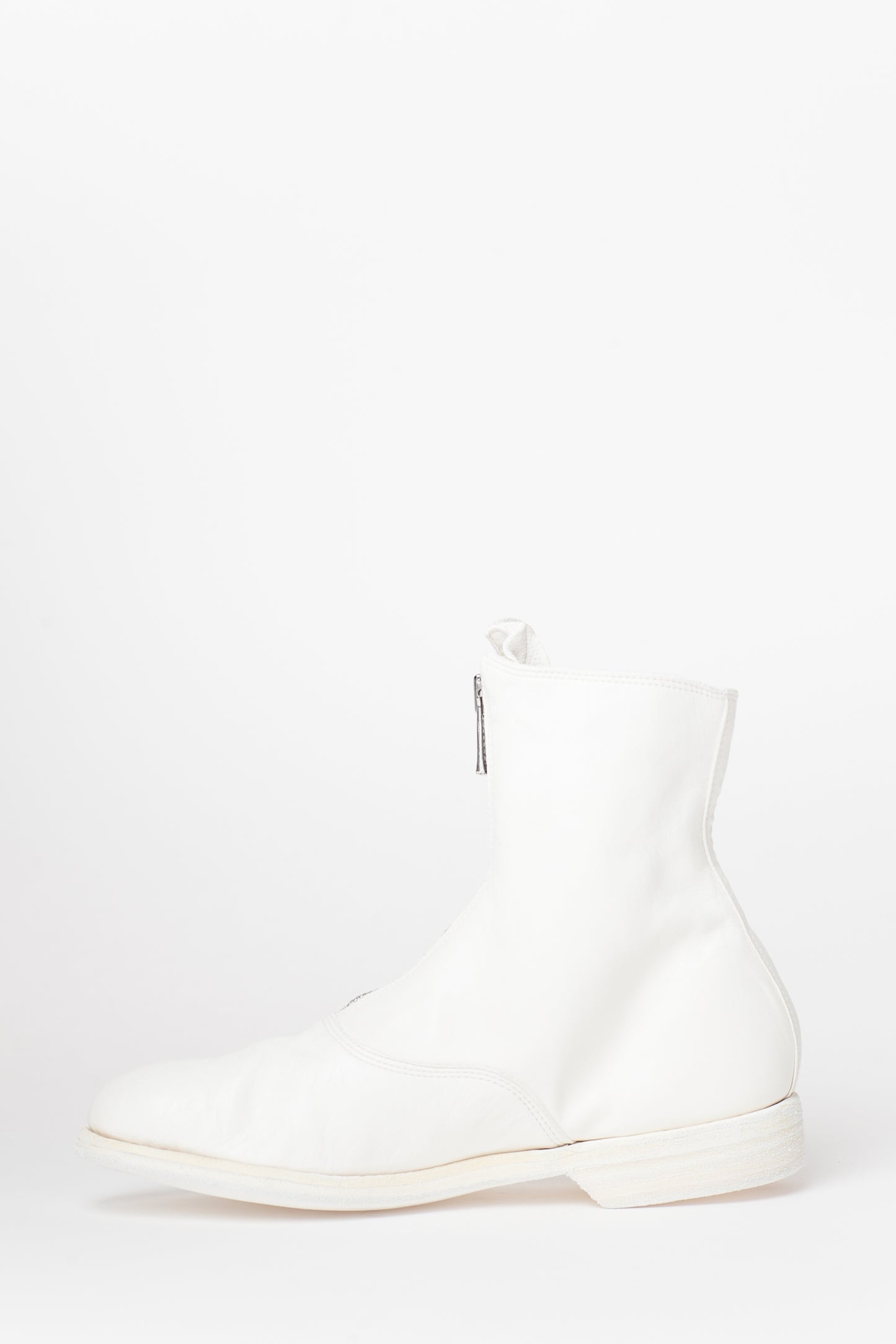 Guidi White Front Zip 210 Boots