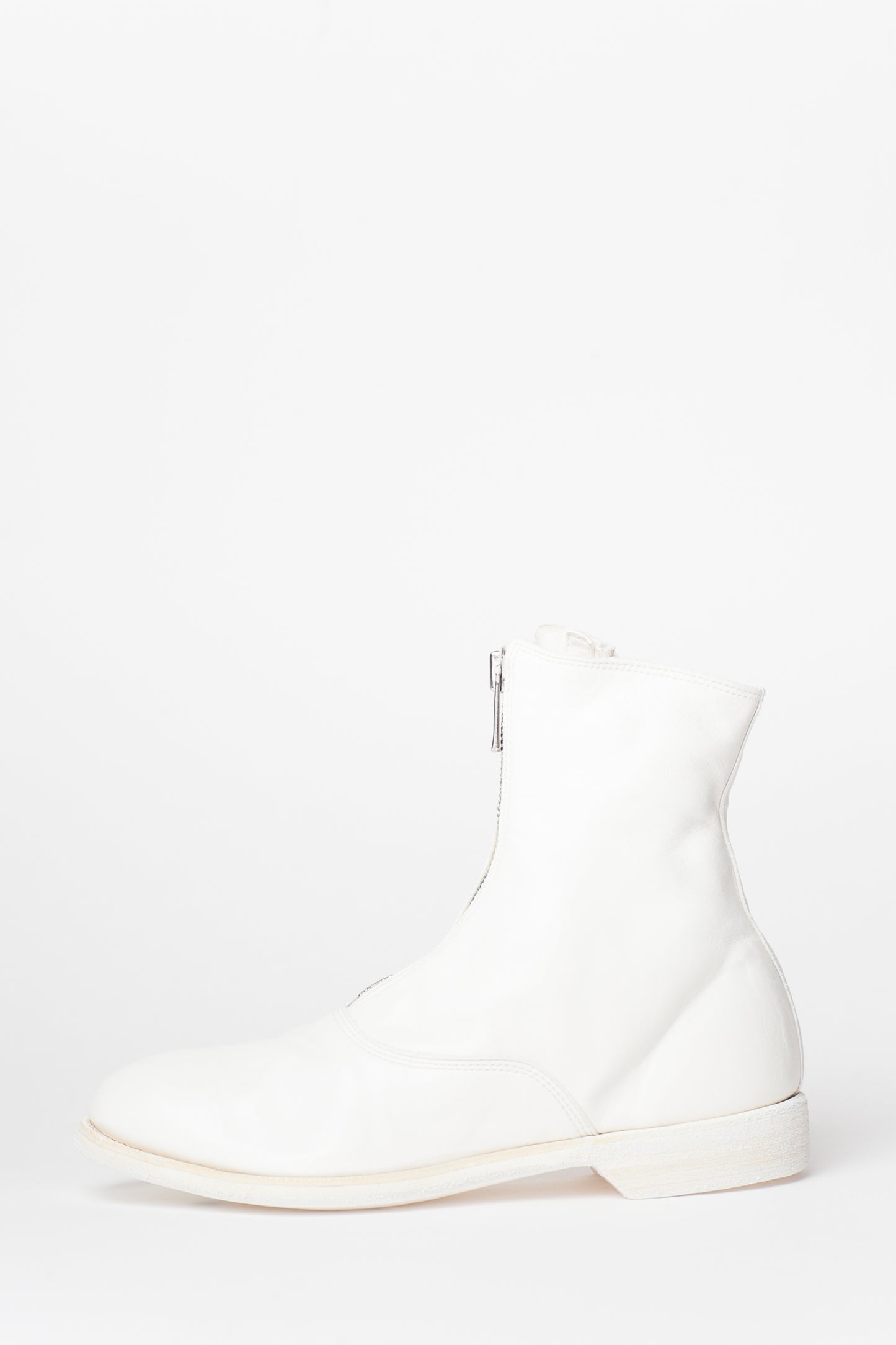 Guidi White Front Zip 210 Boots