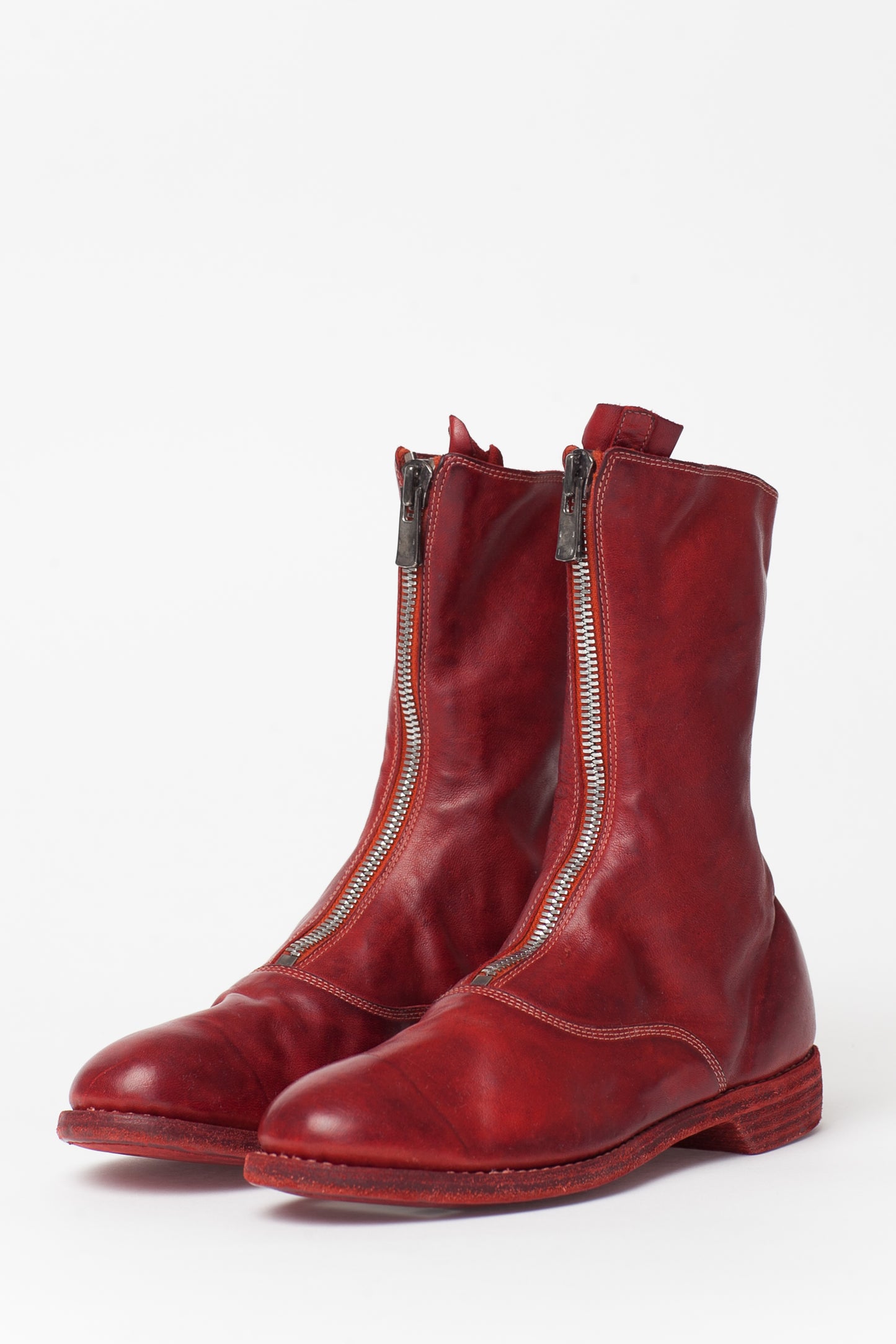 Guidi Red Front Zip 310 Boots