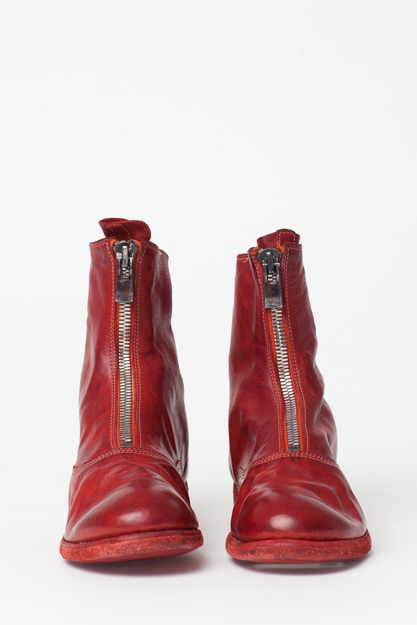 Guidi Red Front Zip 210 Boots