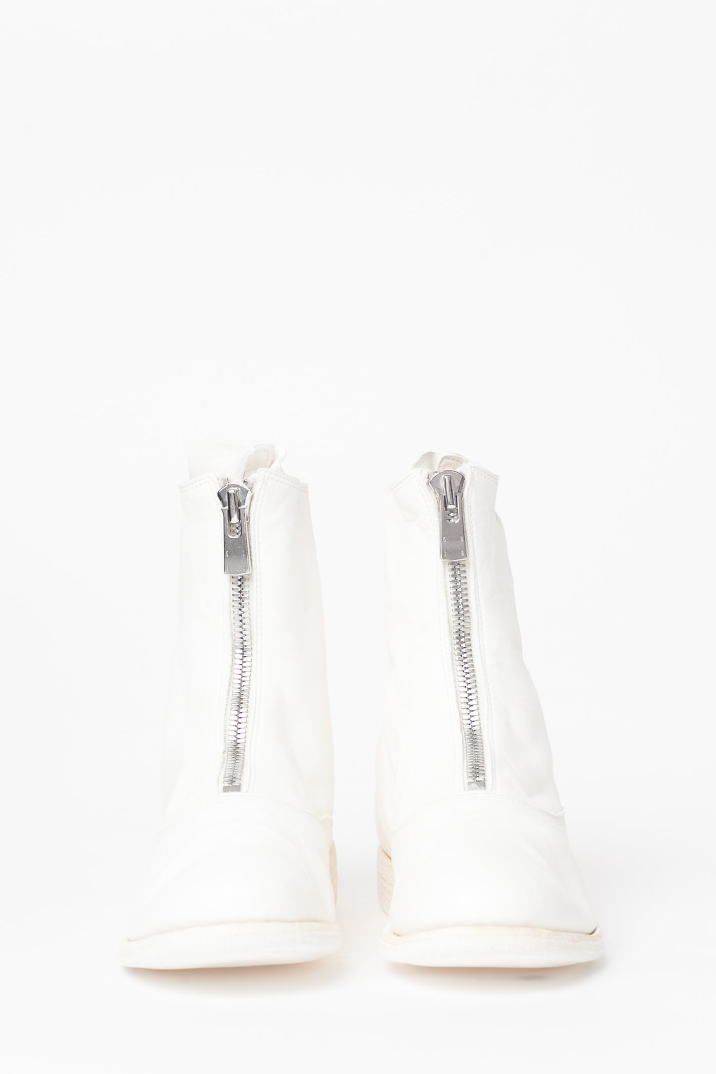 Guidi White Front Zip 210 Boots