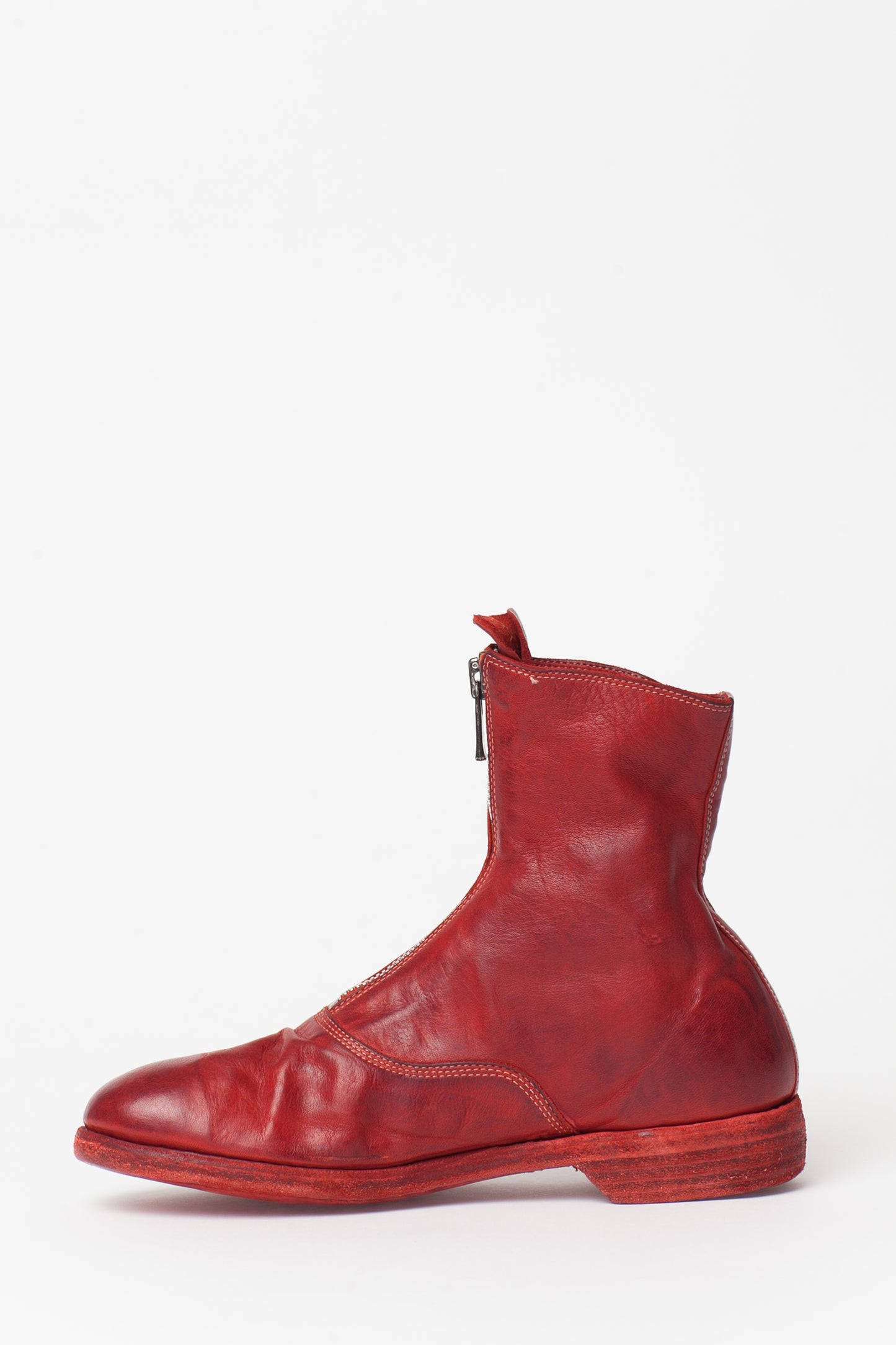 Guidi Red Front Zip 210 Boots