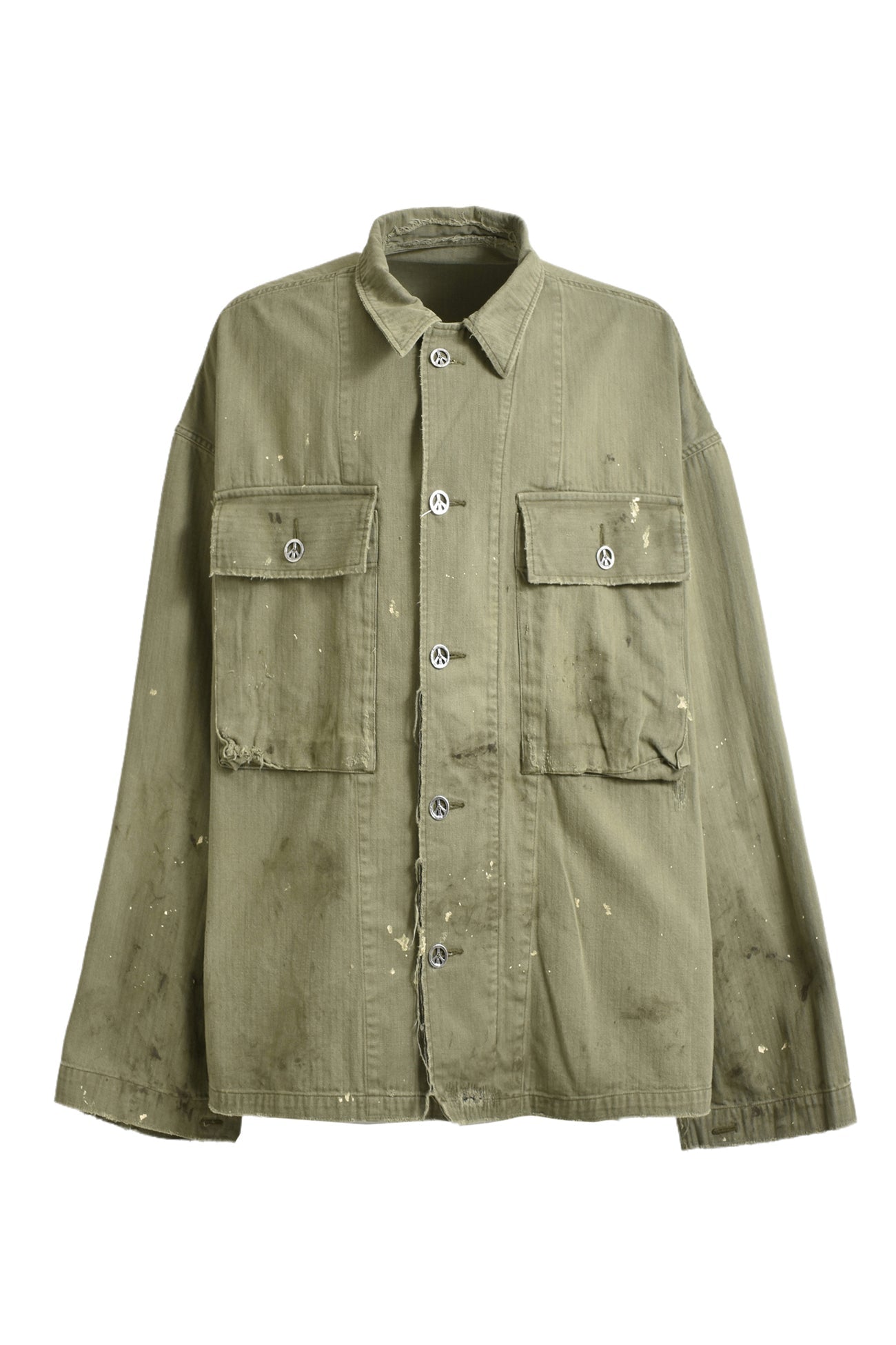 Readymade Herringbone Shirt Jacket