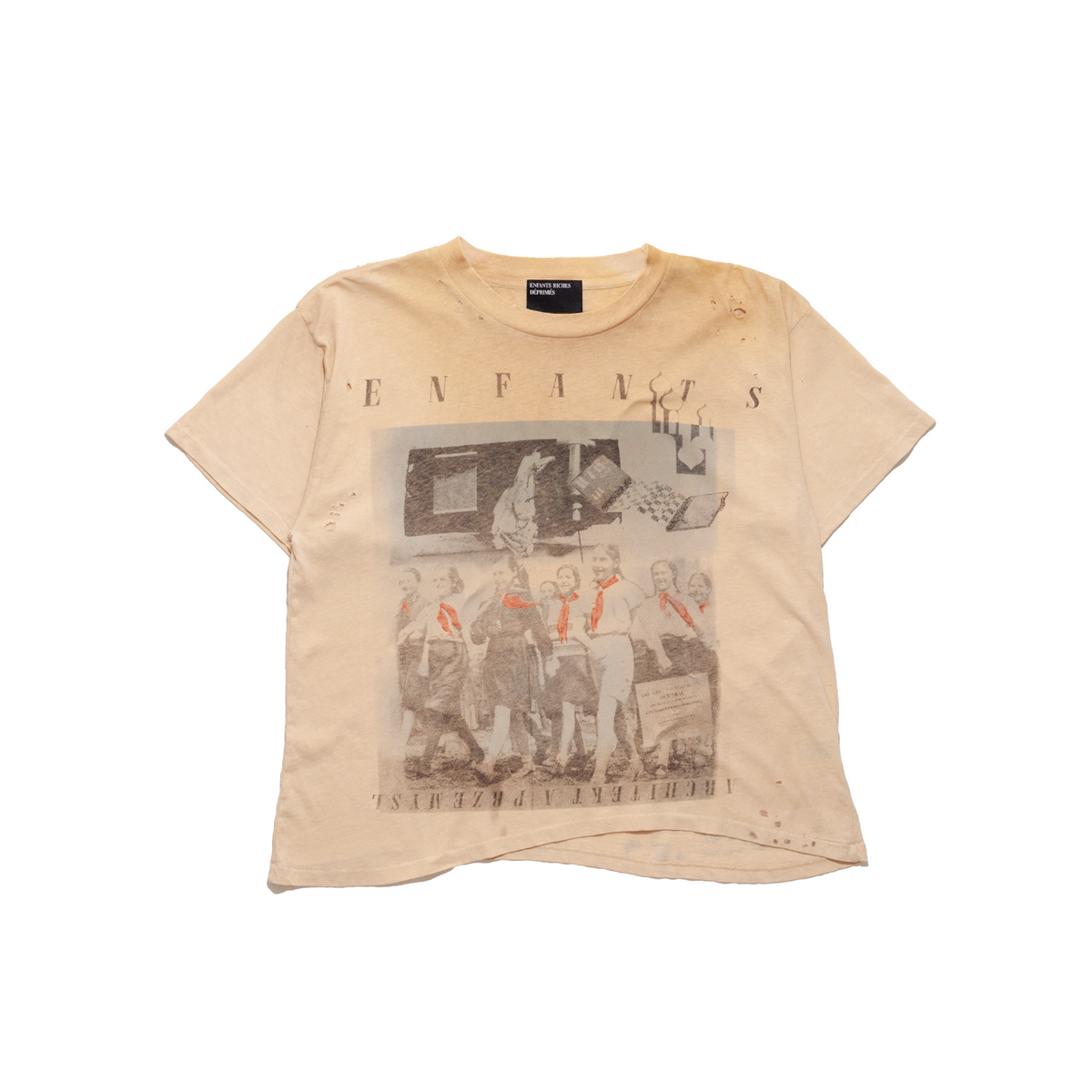 Enfants Riches Déprimés Enfants Vsegda Gotov T-shirt Dirt Stained White – front