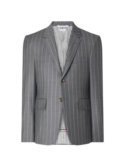 Thom Browne Chalk Stripe Classic Wool Flannel Jacket