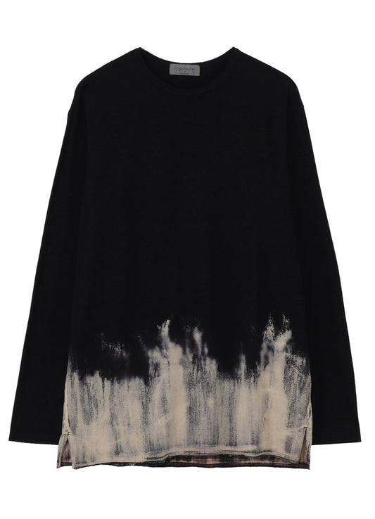 Yohji Yamamoto Discharged Printed Long Sleeve Tee